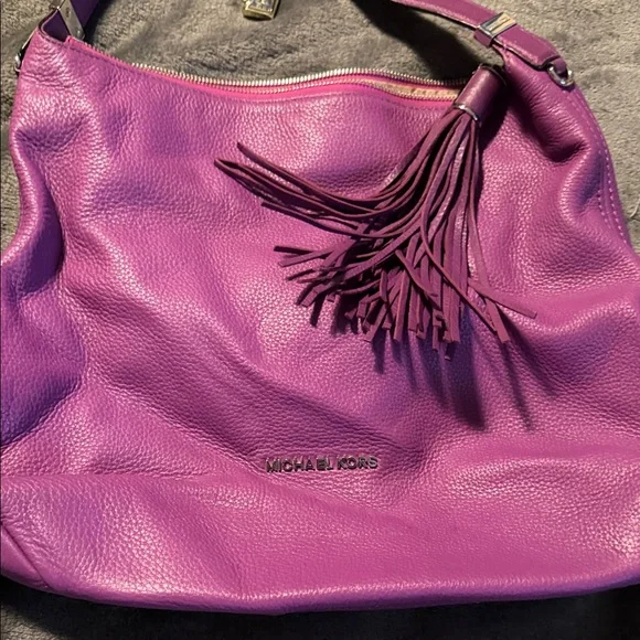 Michael Kors Vibrant Purple Hobo Bag - Picture 9 of 10